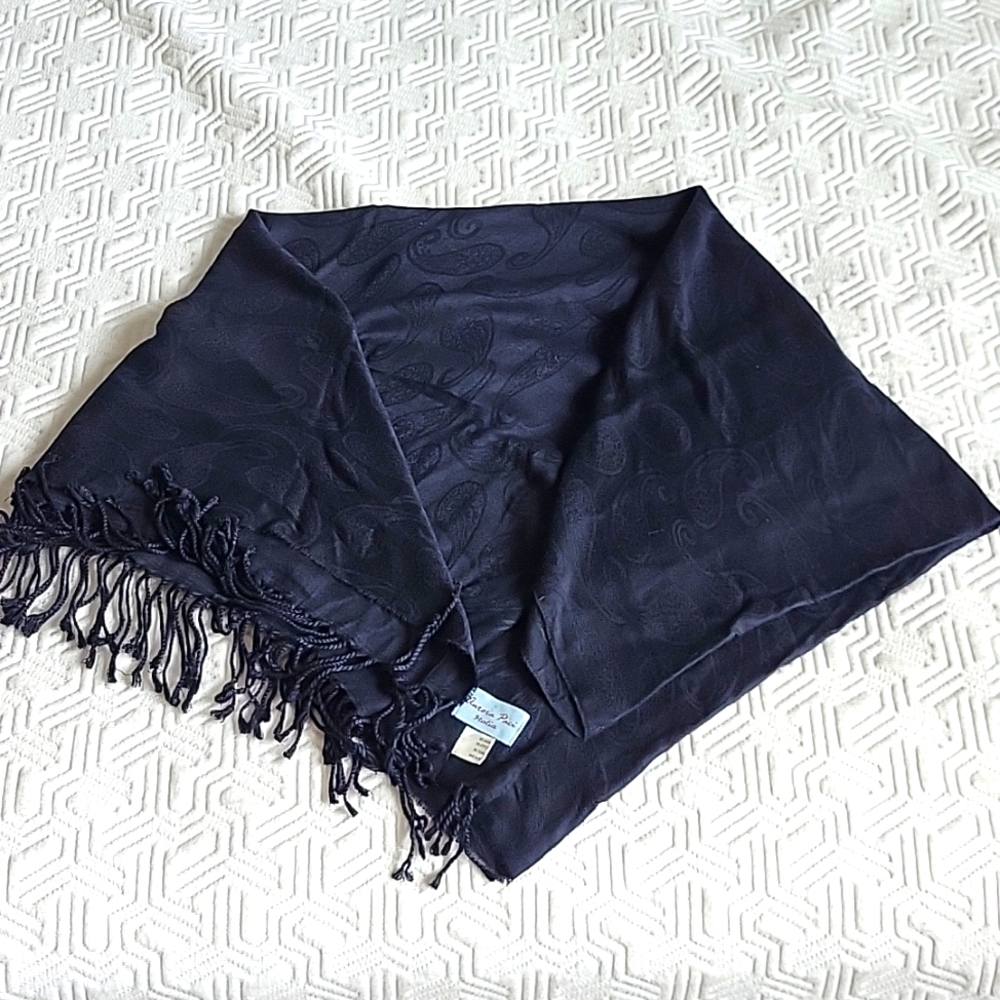 NBW Black Paisley wrap/coverup - Picture 1 of 3